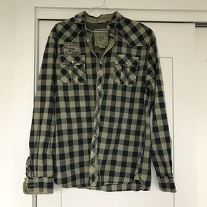 Men’s Buffalo casual Plaid Button Up Shirt